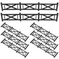 thumbnail image 1 of LEEYNEER 8 Pcs Modèle de Balustrade Jouet Maison de Poupée Clôture Miniature Clôtures Noir, 1 of 6