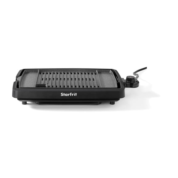 Starfrit The Rock Grill Intérieur Sans Fumée - Surface de cuisson antiadhésive 25 x 40 cm – Température réglable