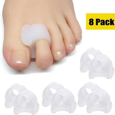 8 PCS Toe Separators Gel Toe Spacers Bunion Corrector（1st/2nd Toe) and Spreader for Bunions, Overlapping Toes