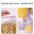 thumbnail image 2 of wamans Kitchen Organizers Small Barrel Cereal Machine Breakfast Cereal Grain Dispenser Kitchen Oatmeal Storage Tank Snack Storage Tank White Clearance Items, 2 of 7