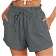 thumbnail image 1 of Birdeem Womens Lightweight Shorts Casual Short Short Pants Elastic Waist Drawstring Comfy Shorts, 1 of 6