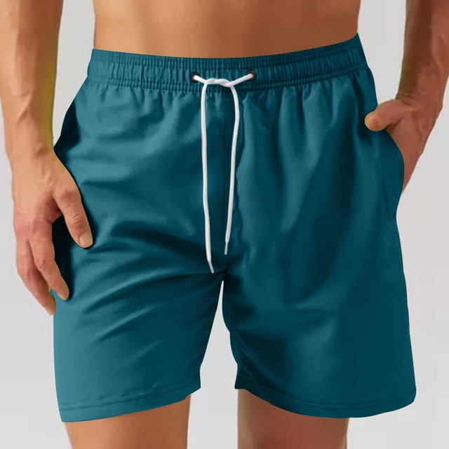 Styesk Mens Shorts Man Casual Sports Speed-Dry Running Mesh Zipper Pocket Drawstring Shorts