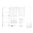 thumbnail image 2 of Zootealy Carbon Steel Dish Rack Storage Rack for Dishes Kitchen Rack Kitchen Sink Drying Shelf Bowl Holder Tool Holder Storage Box with Chopsticks Holder Cup Holder, 2 of 8