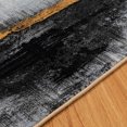 thumbnail image 5 of JML Area Rug 3'x5' Concerto Rustic Non-Slip Indoor Carpet Black & Gold & Grey Foldable Rugs for Living Room Bedroom Office Home Decor, 5 of 5