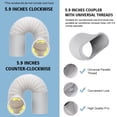 thumbnail image 4 of Trousse d'Évent de Fenêtre CA en PVC, Accessoire Ajustable à Installation Facile, Efficace et Pratique, Conception Conviviale Matériau Durable Excellente Étanchéité, 4 of 8