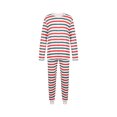 thumbnail image 1 of Honganda Mode Rayé Manches Longues Hauts et Pantalons Pyjamas Parent-Enfant, 1 of 9