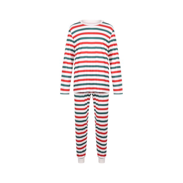 Honganda Mode Rayé Manches Longues Hauts et Pantalons Pyjamas Parent-Enfant