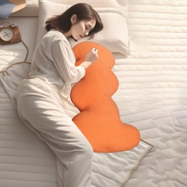 Ftwytp Pregnancy Body Pillow with Abdomen Back Hips Support, Soft Cotton Maternity Pillow for Sleeping & Decoration, Multi-functional Gift for Pregnant Women & Home Use