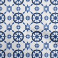 thumbnail image 1 of oneOone Georgette Viscose Medium Blue Fabric Geometric Fabric For Sewing Printed Craft Fabric By The Yard 42 Inch Wide, 1 of 4