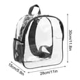 thumbnail image 2 of LSLJS Sacs à Dos Transparents pour l'École Sac à Dos Transparent avec Fonction de Sac à Dos Visible pour Étudiant Sac à Dos d'Extérieur Sac de Rangement Multi PVC Sac à Livres Transparent Sac à Dos de Voyage, 2 of 5