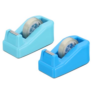 2 Pcs Distributeur de Ruban de Bureau, Petit Distributeur de Ruban Mignon Support de Distributeur de Ruban pour Bureau de Bureau, Ton Bleu