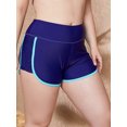 thumbnail image 4 of Charmo Womens Plus Size Side Ruched Swim Board Shorts High Waisted Swimsuit Bottoms, 4 of 6