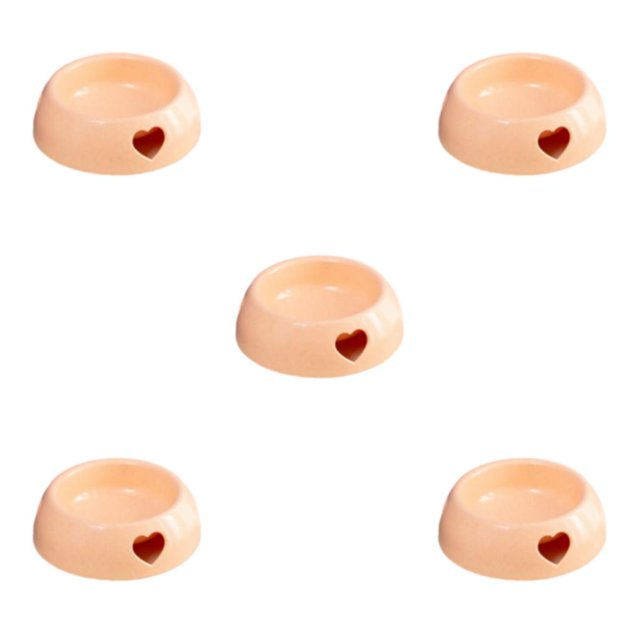 Dalazy Bol pour Chien en Plastique Résistant à l'Usure et Durable pour une Durée Longue Résistant aux Morsures orange Grande Taille 5Ensemble