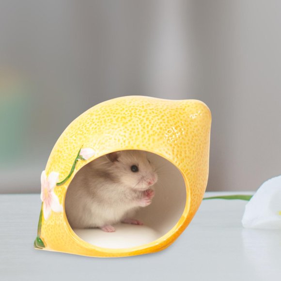 BELOVING Hamster House, Caumon Shape Cave Cave Hamster Cage Accessories, Nest Habitat Hut Cage Small Animal Hideout for Petit Hamster Pour Pets De Pets Large