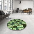 thumbnail image 4 of Ahgly Company Tapis d'Intérieur Lavable à la Machine, Carré, Transitionnel, Vert Pastel, Tapis de Zone, 8 Pieds Carré, 4 of 7