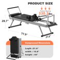 thumbnail image 2 of Soges Foldable Pilates Reformer Machine for Home Use, Portable Pilates Reformer Machine with Springs & colorful Elastic Cords Pilates Equipment for All Level Users, Up to 330lbs, Black&Silver, 2 of 9