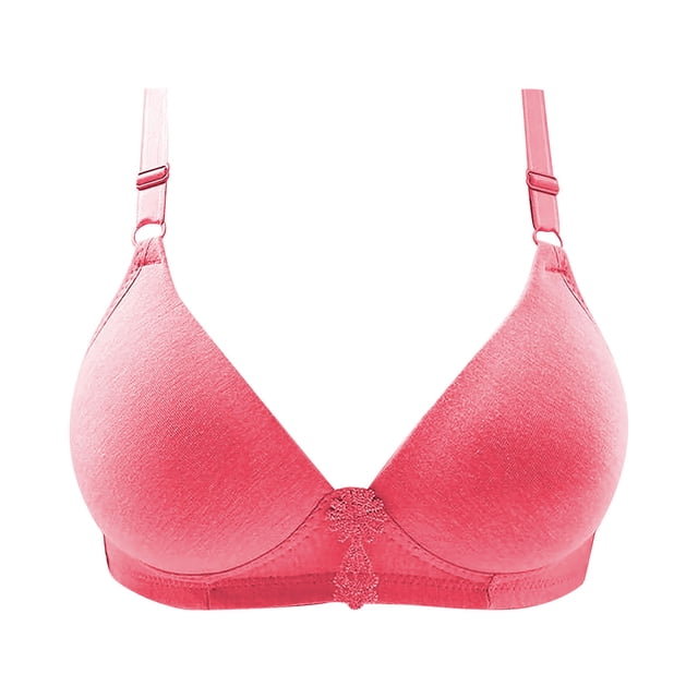 Womans Solid Color Comfortable Hollow Out Perspective Bra Underwear No Rims