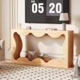 thumbnail image 3 of Eastvita Farmhouse Entryway Console Table Slim Wood Sofa Table with Storage Shelf for Living Room/Rustic Natural Finish, 3 of 6