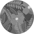 thumbnail image 1 of Ahgly Tapis Rond Lavable en Machine Intérieur Transitionnel Gris Canon, 6 Pieds Rond, 1 of 7
