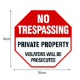 thumbnail image 4 of NO TRESPASSING Flag Metal Sign Poster Yard Signs Plaque Bar Club Cafe Garage, 4 of 4