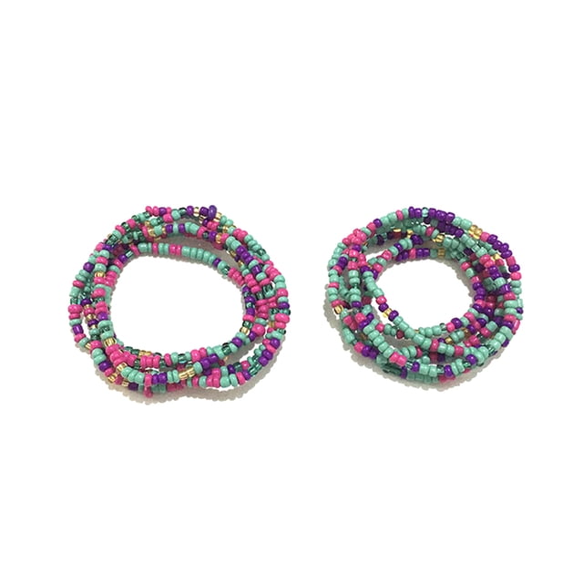 2PCS Women Waist Bead Fashion Multi-layer Waist Chain Belly Chain Body Chain