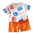 thumbnail image 1 of Chemises pour Filles, Vêtements d'Intérieur d'Été pour Enfants Col Rond Manches Courtes Shorts Ensemble Deux Pièces, 1 of 3