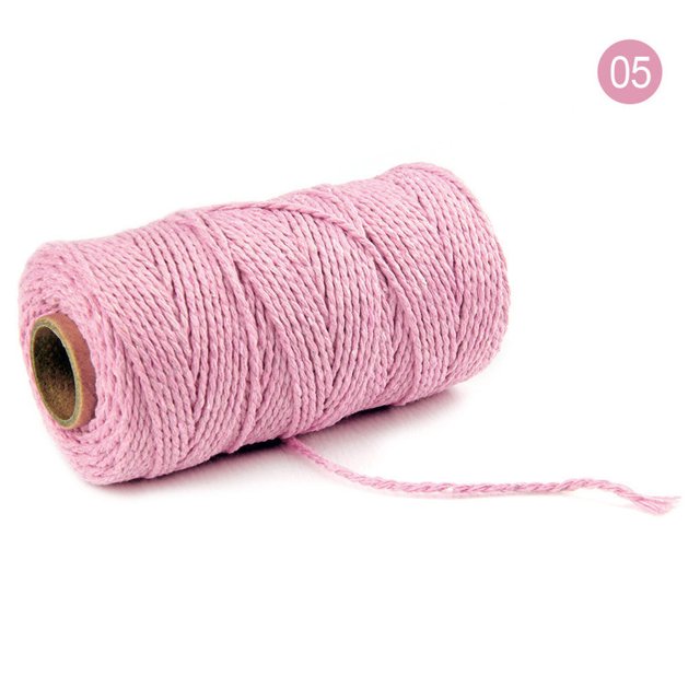 Agiferg 100m Long/100Yard Pure Cotton Twisted Cord Rope Crafts Macrame Artisan String