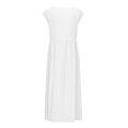 thumbnail image 4 of UPPADA Caftan Ample Robe Longue pour Femmes Grande Taille Robes en Lin Été Décontracté Sans Manches Col Ras du Cou Poches Robe Maxi, 4 of 5