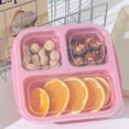 thumbnail image 4 of Contenants à Collation Bento avec 3 Compartiments pour Préparation de Repas École Voyage Contenant Lunchable Réutilisable et, 4 of 6