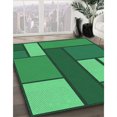 thumbnail image 3 of Ahgly Company Machine Washable Indoor Round Transitional Forest Green Area Rugs, 5' Round, 3 of 7