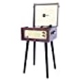thumbnail image 3 of Arkrocket Tourne-Disque Rétro Bluetooth à 3 Vitesses avec Haut-Parleurs Intégrés et Pieds Amovibles (Brun), 3 of 15