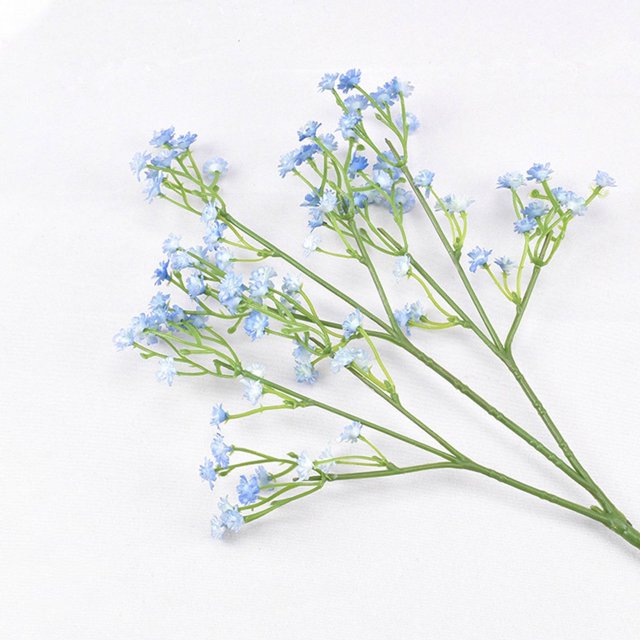 RYRDWP 3Pcs/Bunch Artificial Flower,Non-Fading Not Wither No Need To Water,Full SkyStar With A Fake Bouquet,Artificial Flower For Wedding Home Decoration Blue