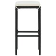 thumbnail image 3 of vidaXL Bar Stools with Cushions 2 pcs Black Poly Rattan, 3 of 5
