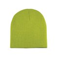 thumbnail image 1 of Knitted Cap Cuffless Beanie - Lime, 1 of 1