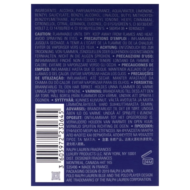Polo Deep Blue Parfum Parfum By Ralph Lauren-1.36 oz - Walmart.ca