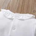thumbnail image 5 of Newborn Baby Girl Clothes 3D Flower Romper Jumpsuit Long Sleeve Ruffled Footie Bodysuit Hat Outfit Set 2PCS, 5 of 5