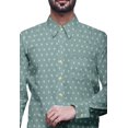 thumbnail image 4 of BESTMAN Printed Cotton Shirts For Men Long Sleeve Slim Fit Formal Shirt For Boy, 4 of 5