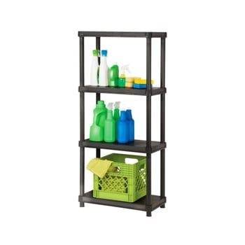 Système d'étagères de rangement en plastique Ramtuff à 4 niveaux 12" x 24"
