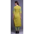 thumbnail image 4 of Bimba Kurta Droite en Rayonne Slub Imprimée Indienne Tunique à Manches 3/4 pour Femmes, 4 of 6