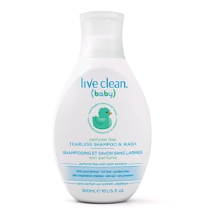 Live Clean Shampooing sans tearless pour bébé & Lave-linge