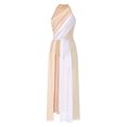 thumbnail image 3 of iiniim Women Lyrical Dance Dress Halter Color Block Flowy Maxi Dress for Ballet Modern Contmporary Nude M, 3 of 6