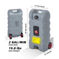 thumbnail image 2 of Garvee Réservoir de Carburant à Essence Portable de 15 Gallons avec Roues et Buse de Transfert Manuelle pour Essence, Diesel, Bateau, VTT et Moto, Gris, 2 of 7