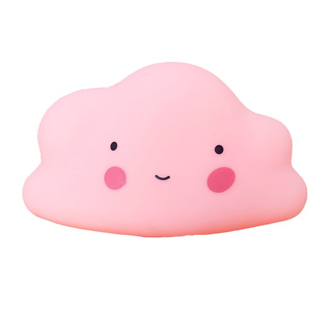 serony Child Decor LED Night Light Sleep Lamp Star Sun Cloud Baby Cute Gift pink cloud 1Set