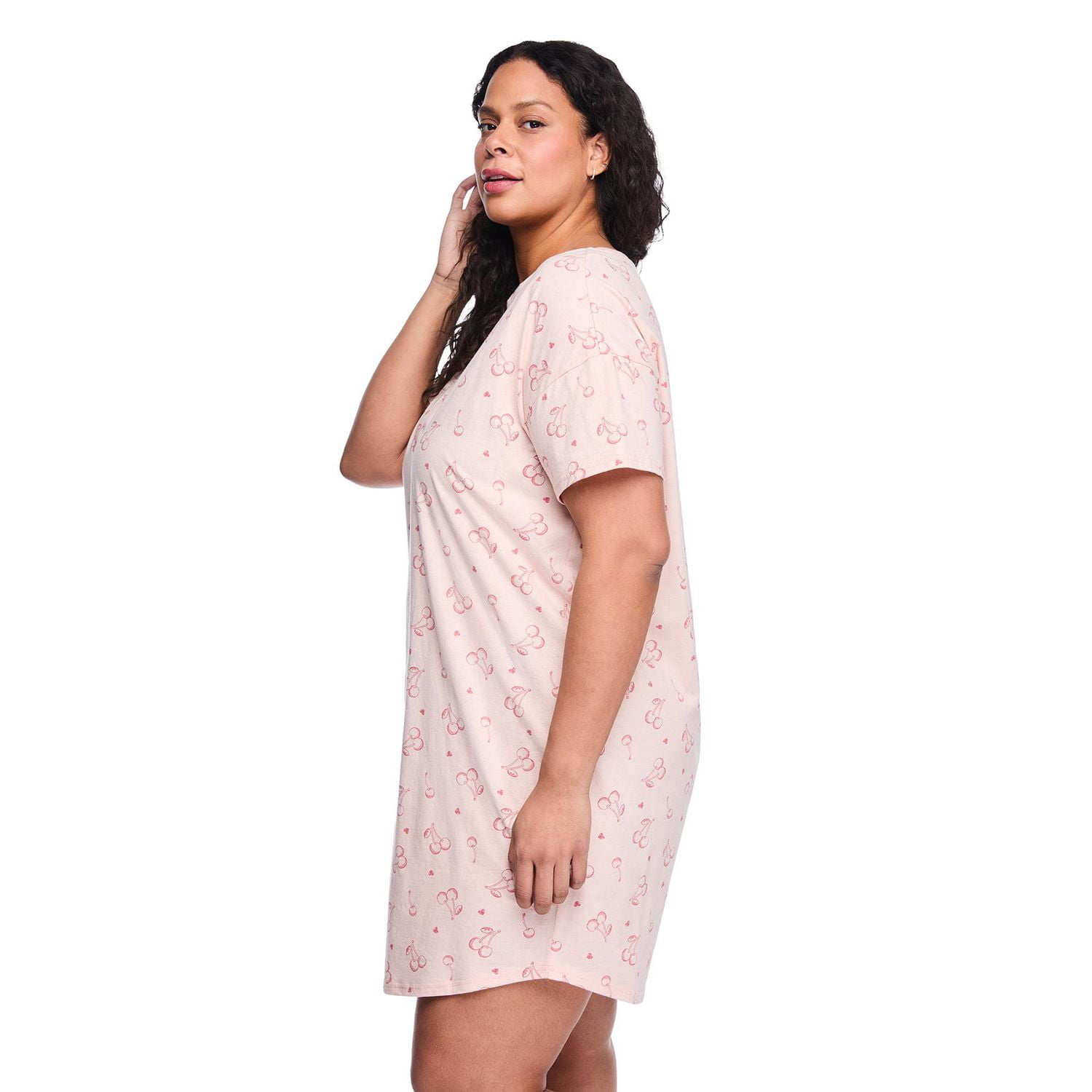 Chemise de nuit à encolure ras du cou George Plus pour femmes
