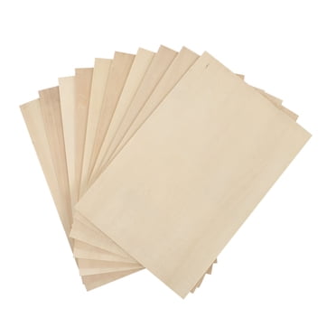EeaseCA 10 Pcs Contreplaqué de Tartan Bricolage Fournitures de Pyrogravure Pièce en Bois Non Finie Artisanat