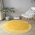 thumbnail image 4 of Bwiyojiz 23.6" Area Rugs Round Short Hair Rug 23.6in Round-No Loss Rug-Non-Shedding and Easy for High in Living Room Bedroom-Washable To Home Bedroom, Polyester, Yellow, Gifts for Yourself, 4 of 4