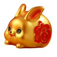 thumbnail image 4 of Chinese Style Lucky Rabbit Money Bank Bunny Figurine Statue Money Saving Pot Jar Aureate, 4 of 8