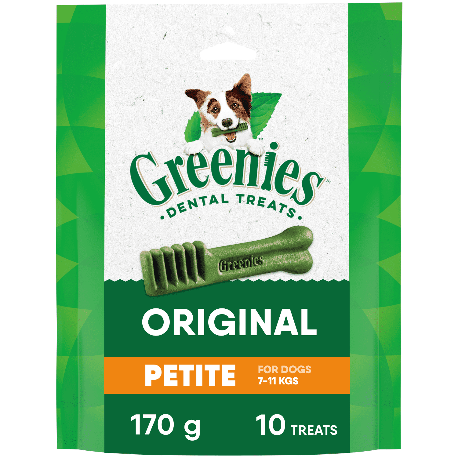 Gâteries dentaires naturelles pour chiens adultes Greenies Original PETIT format