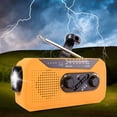 thumbnail image 2 of Hand Crank Radio With 2000 mAh Emergency Power Bank, AM/FM/NOAA Weather Band, Built-in Flashlight, Alarm, and USB Charging, 2 of 8
