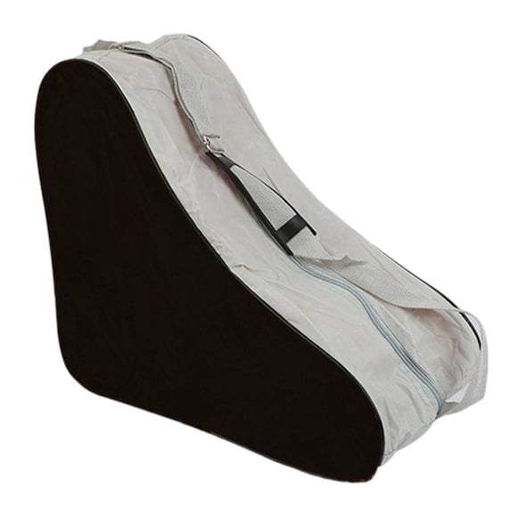Lipstore Roller Skate Bag Ice Skate Bag for Quad Skates Ice Hockey Skates Accessories Black White